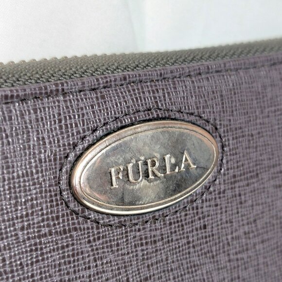 Furla Babylon Continental Zip-Around Wallet | Grey Saffiano Leather ~ EUC - Picture 3 of 11